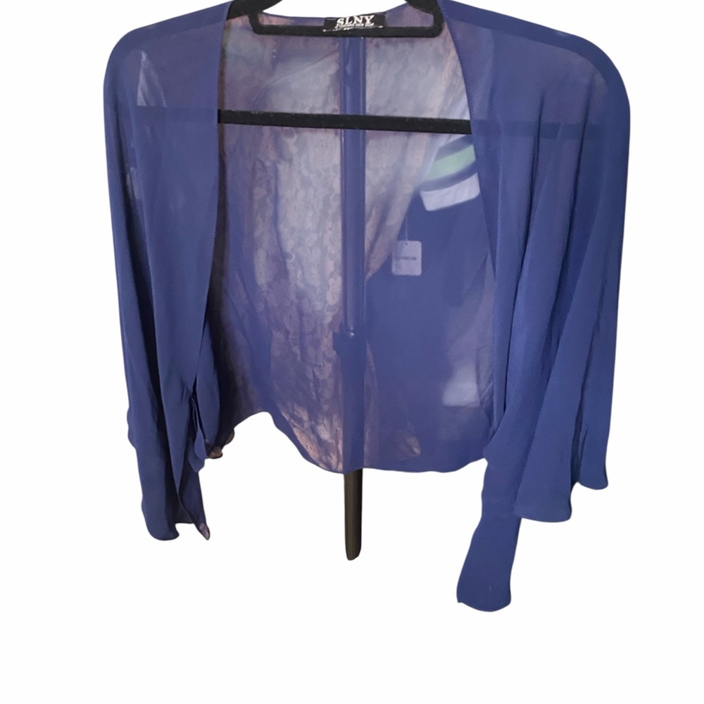 SLNY Sheer Navy Cardigan